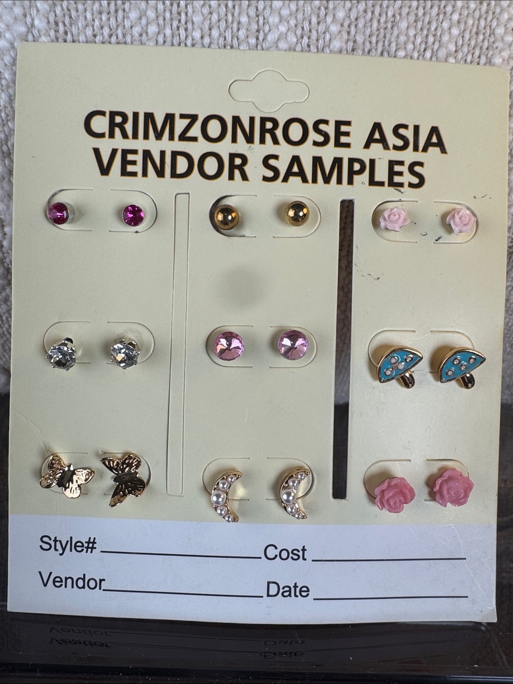 0800- Earring Sampler - Pink, Gold, Silver, Turquoise